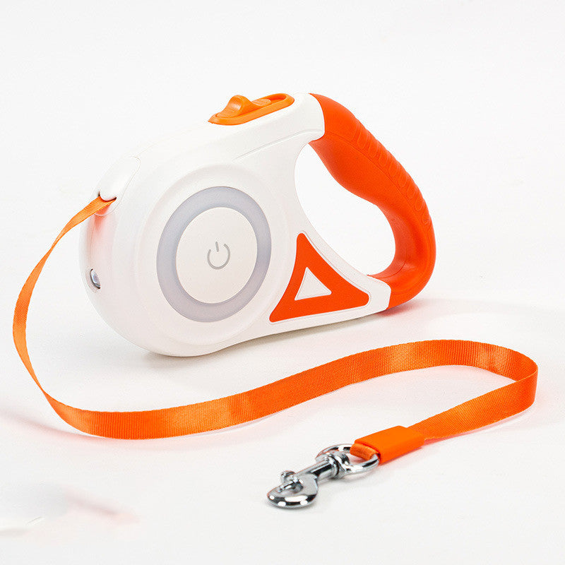 Retractable Dog Leash with Collar & Light