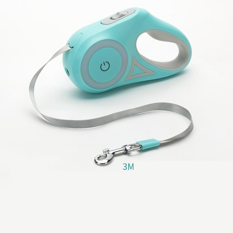 Retractable Dog Leash with Collar & Light