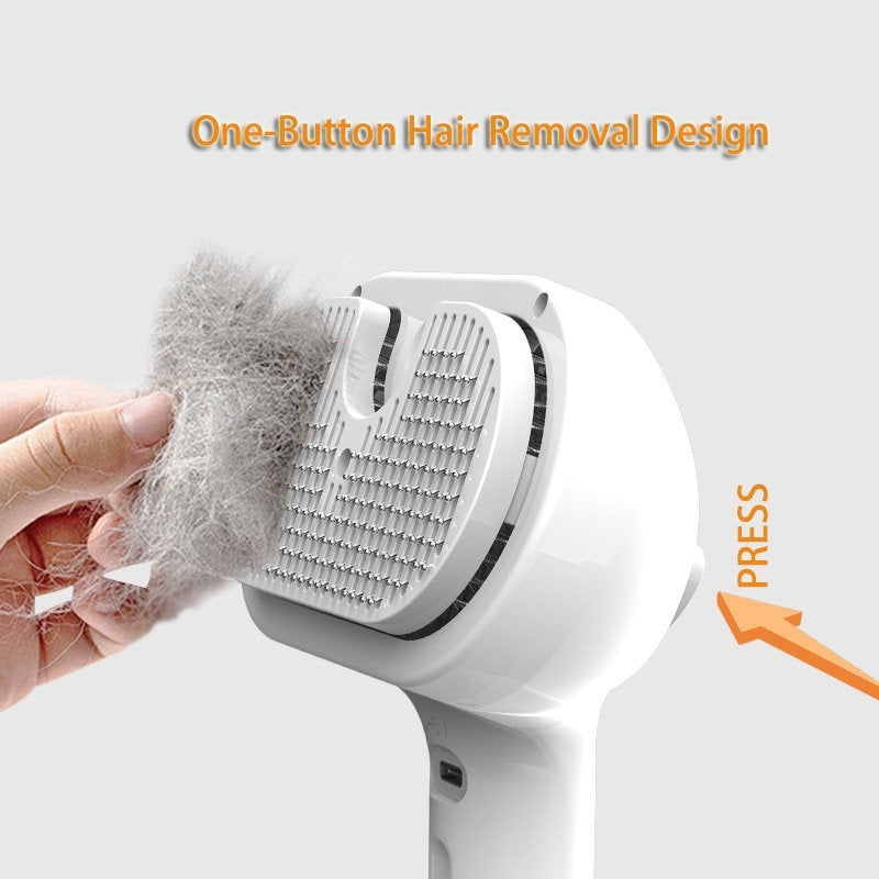 Self-Cleaning Grooming Comb with Mist
