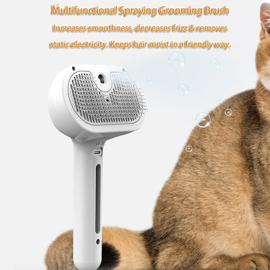 Self-Cleaning Grooming Comb with Mist