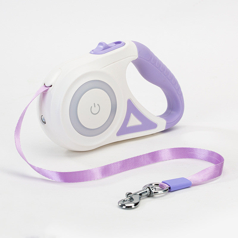 Retractable Dog Leash with Collar & Light